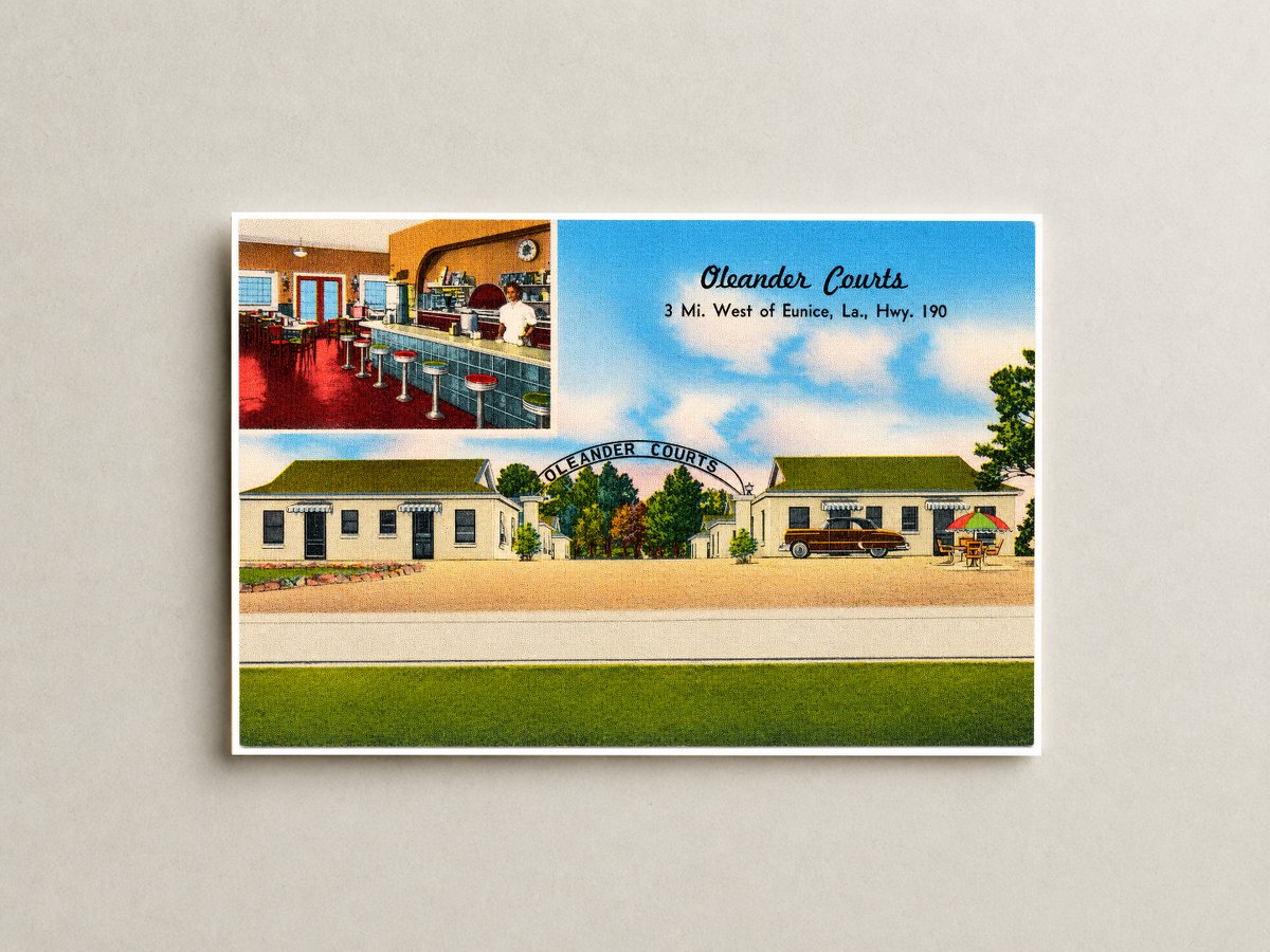 Eunice, LA: Oleander Courts, 3 mi. west of Eunice, La., Hwy. 190