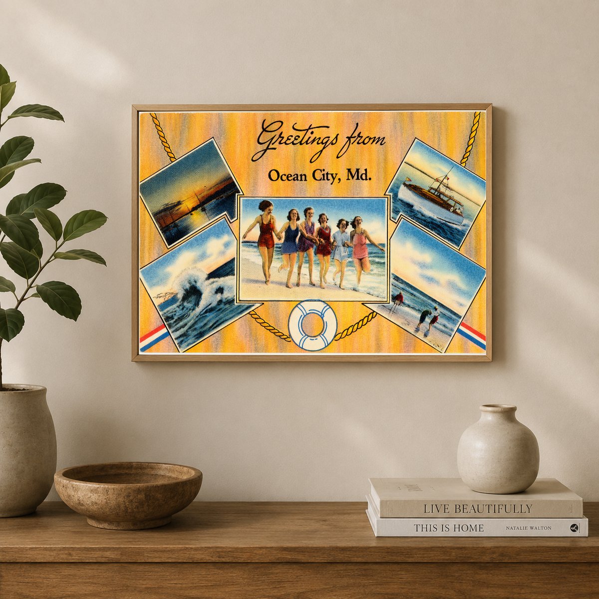 Greetings from Ocean City, MD — Vintage Maryland Postcard