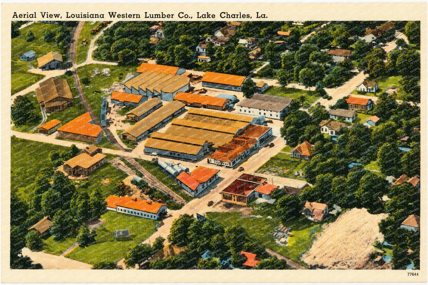 Lake Charles, LA: Aerial View, Louisiana Western Lumber Co.