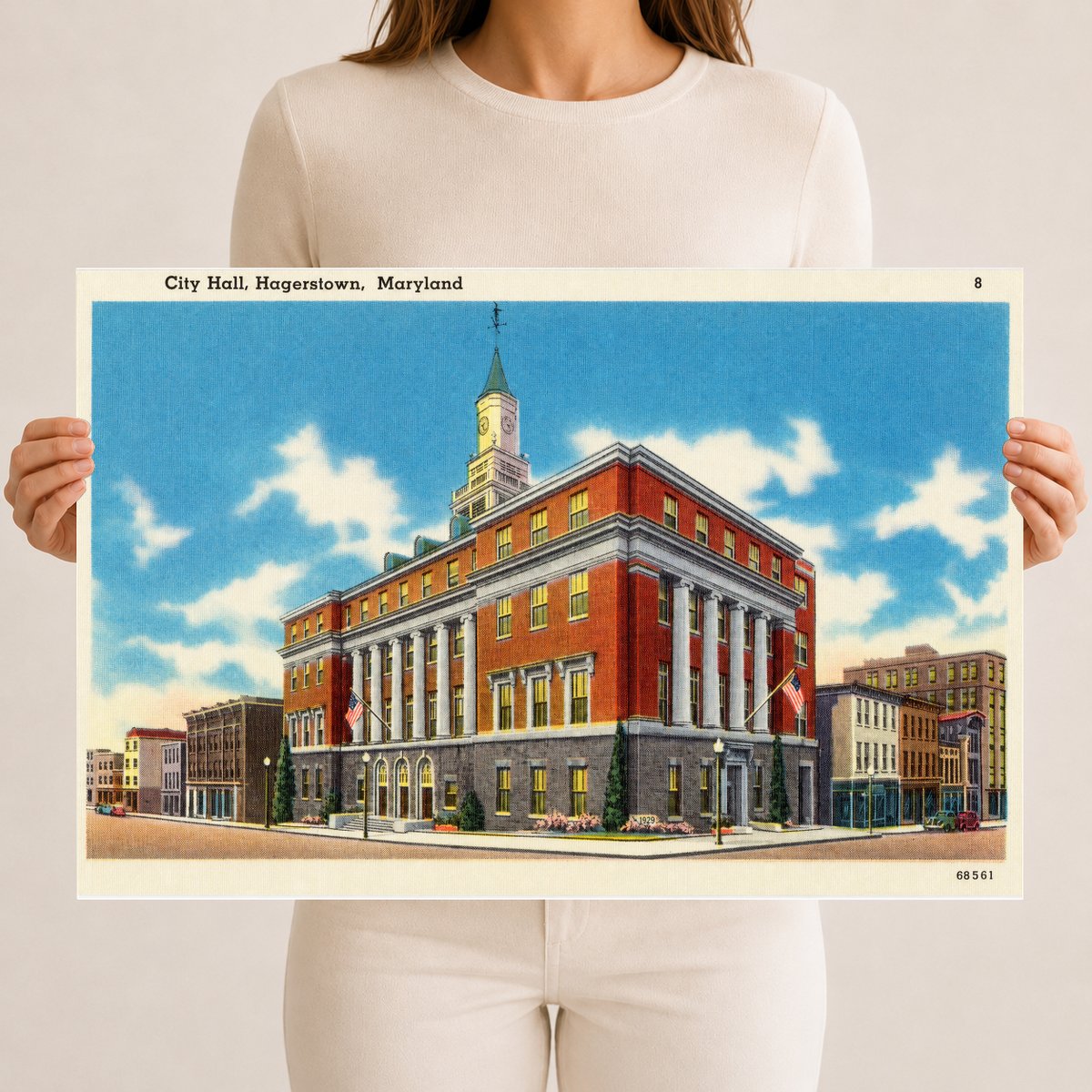 City Hall, Hagerstown, Maryland — Vintage Maryland Postcard