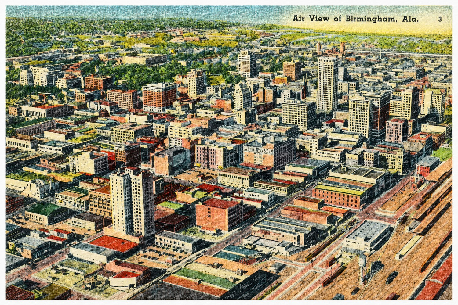 Birmingham, AL: Air view of Birmingham
