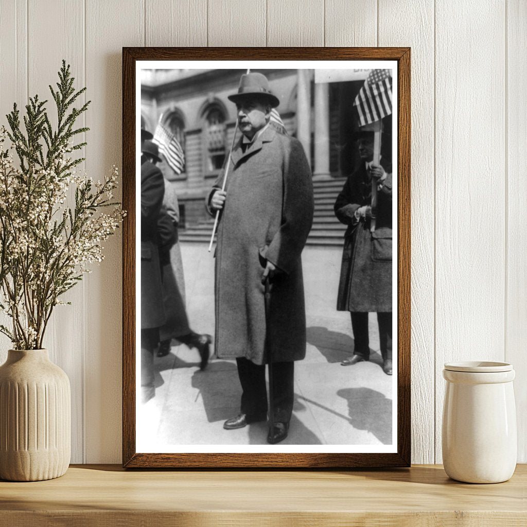 1920s Banking Icon with U.S. Flag Portrait