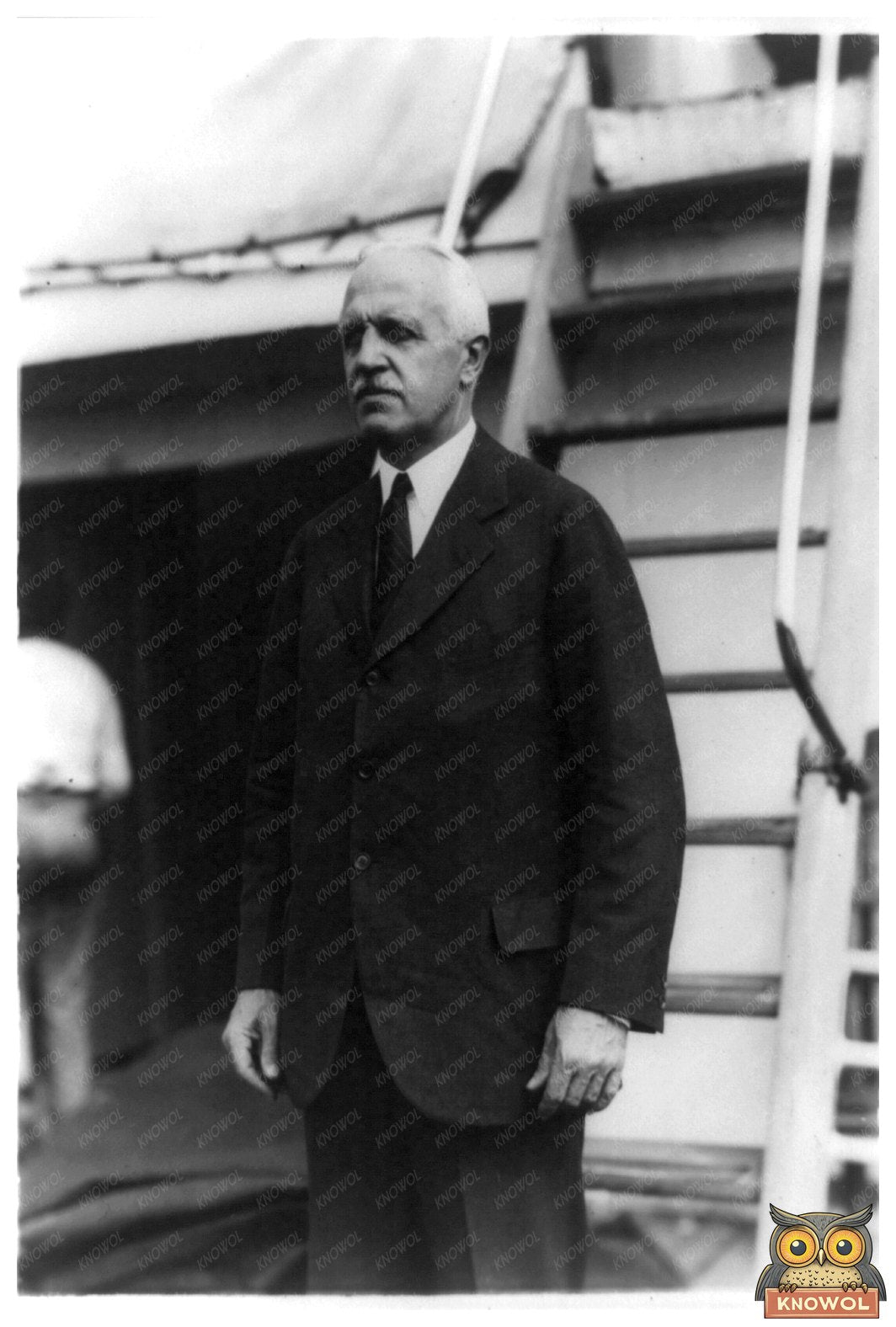 1920s Minister Curtis on El Salvador Ship Deck