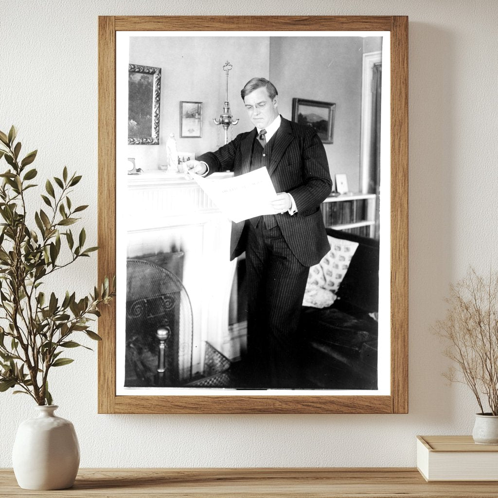 1926 Portrait of a Music Educator by the Fireplace