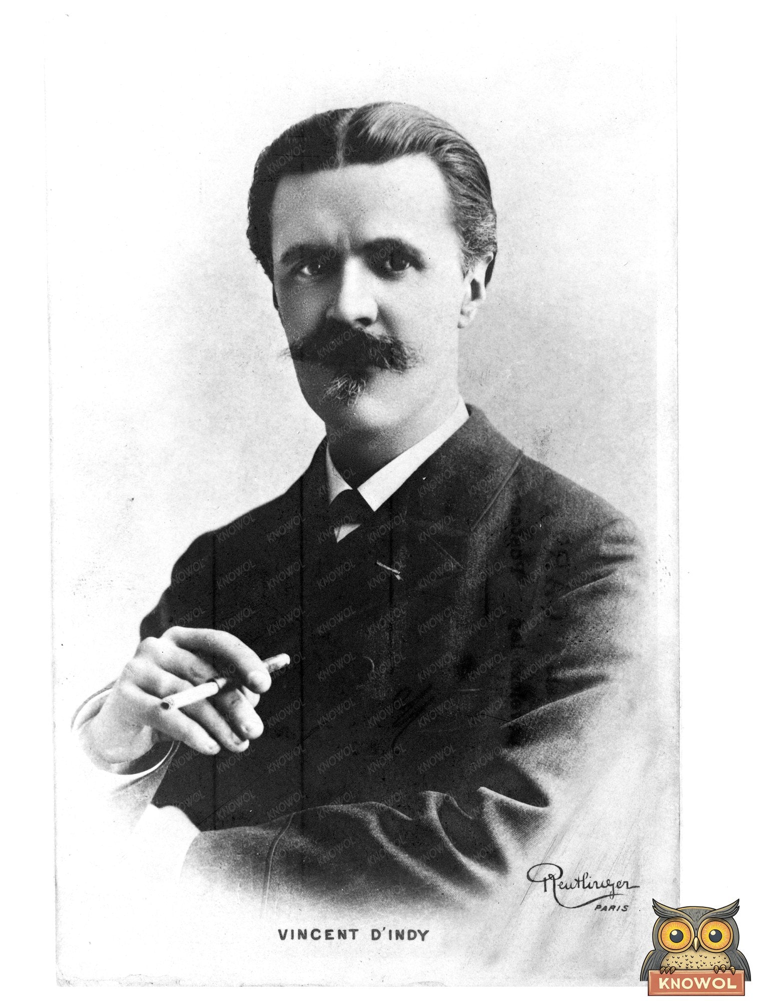 Elegant Portrait of French Composer Vincent DIndy