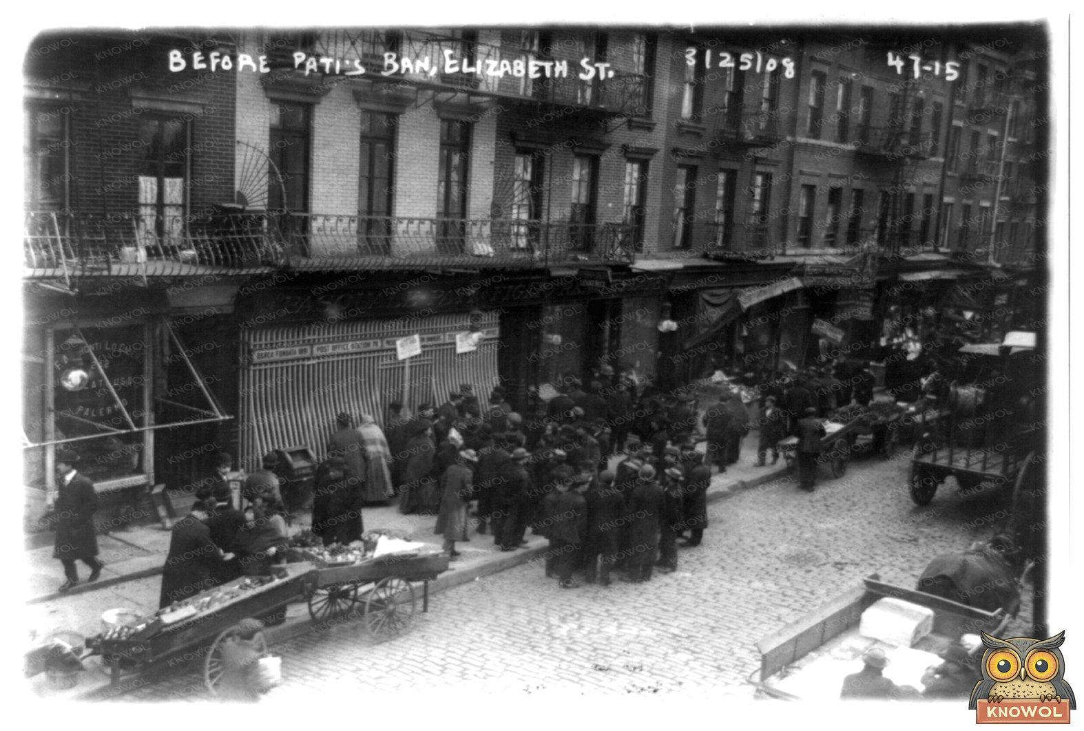 1908 New York Urban Life: Elizabeth St. Scene