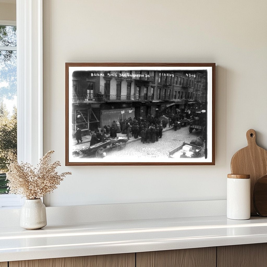 1908 New York Urban Life: Elizabeth St. Scene