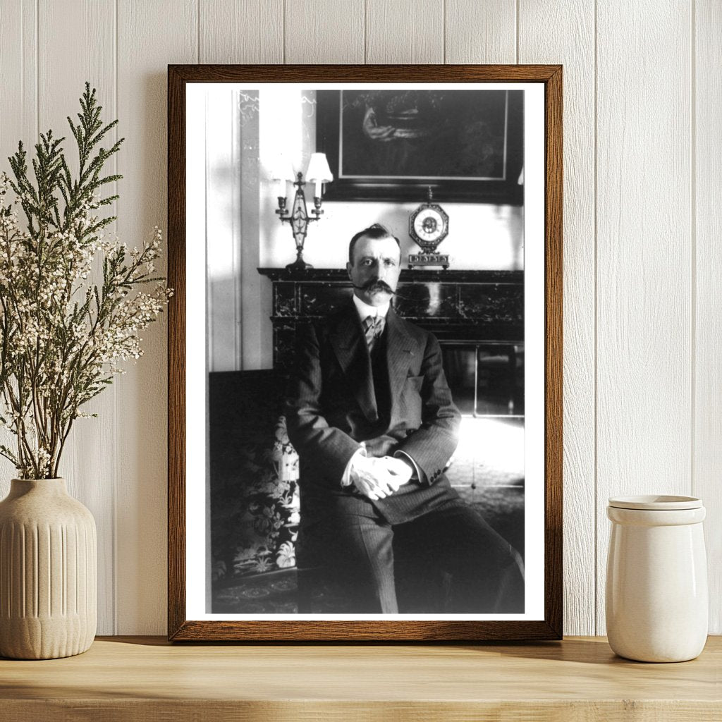 Vintage Portrait of Pioneering Aviator Louis Blériot