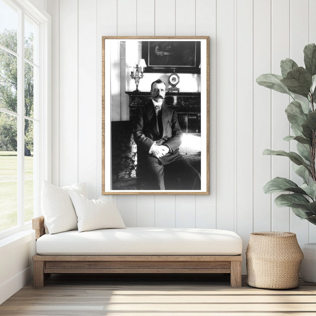 Vintage Portrait of Pioneering Aviator Louis Blériot