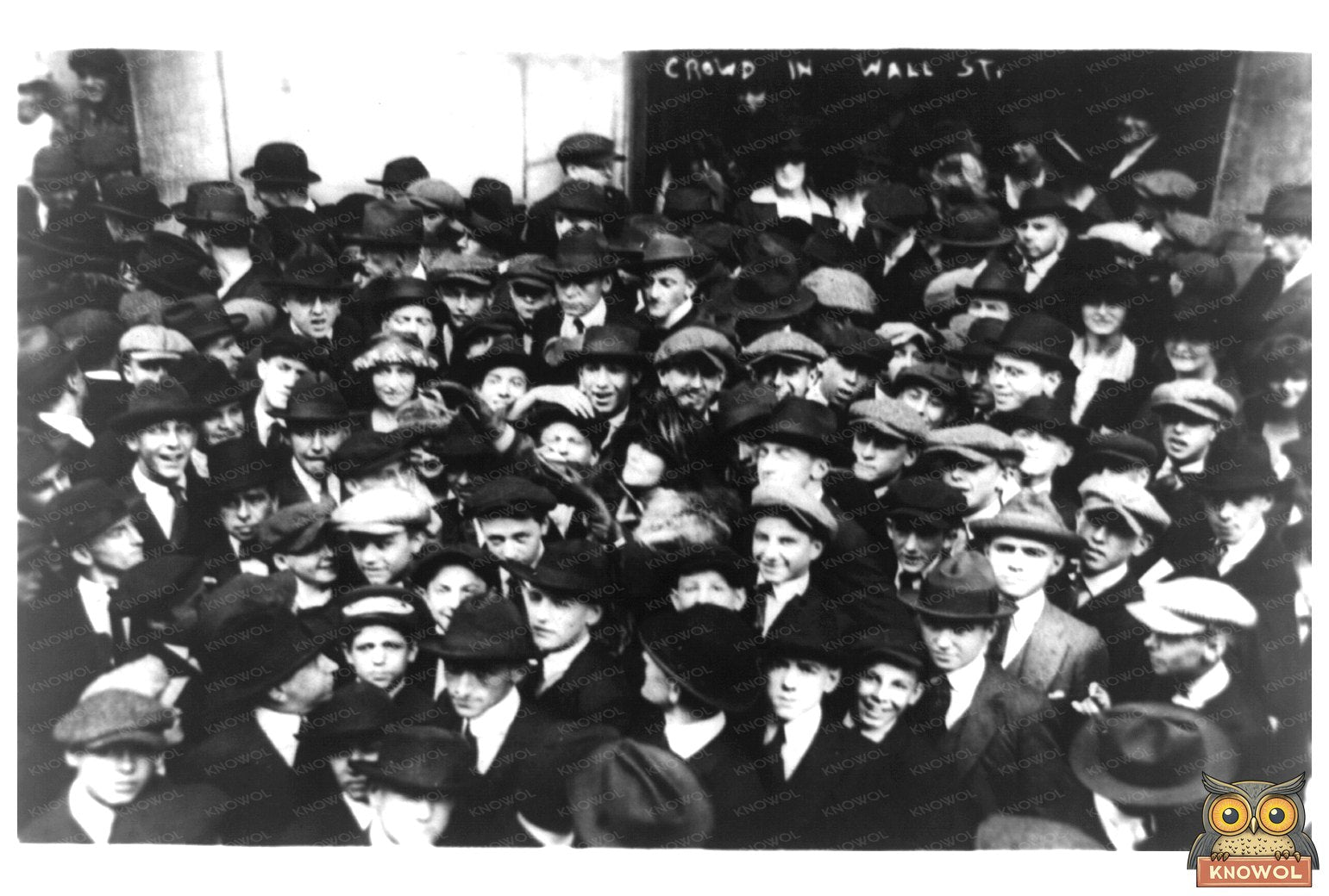 1920 Wall Street Curb Brokers in Action, NYC