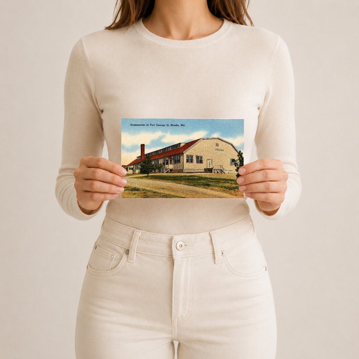 Gymnasium at Fort George G. Meade, MD — Vintage Maryland Postcard