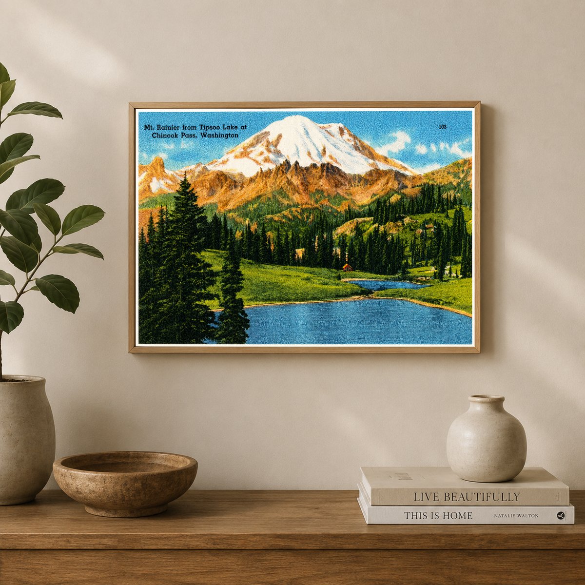 Rainier, Mount, WA: Mt. Rainier from Tipsoo Lake at Chinook Pass