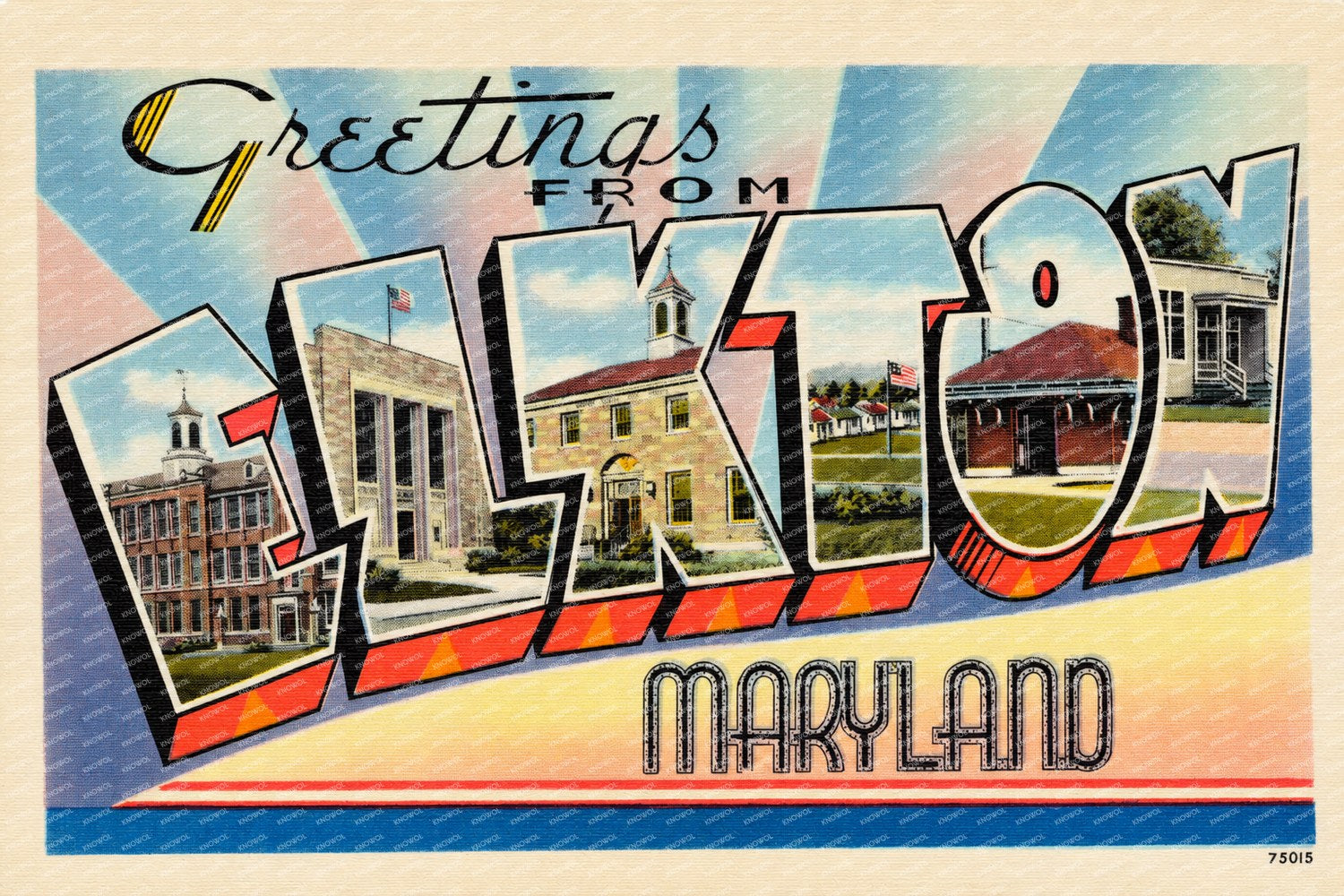 Greetings from Elkton, Maryland — Vintage Maryland Postcard