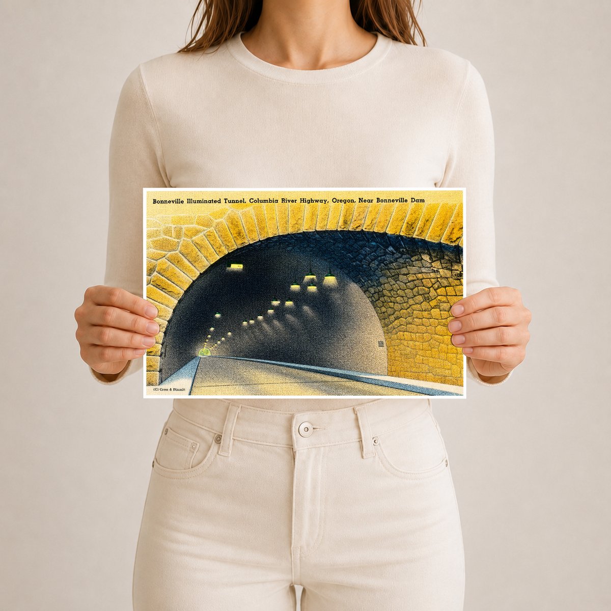 OR: Bonneville Illuminated Tunnel, Columbia River Highway, Oregon, near Bonneville Dam