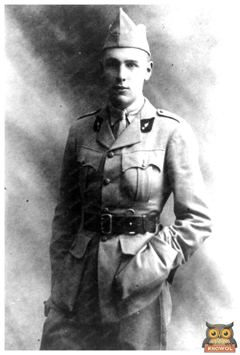 1918 Military Portrait of a Courageous Young Officer