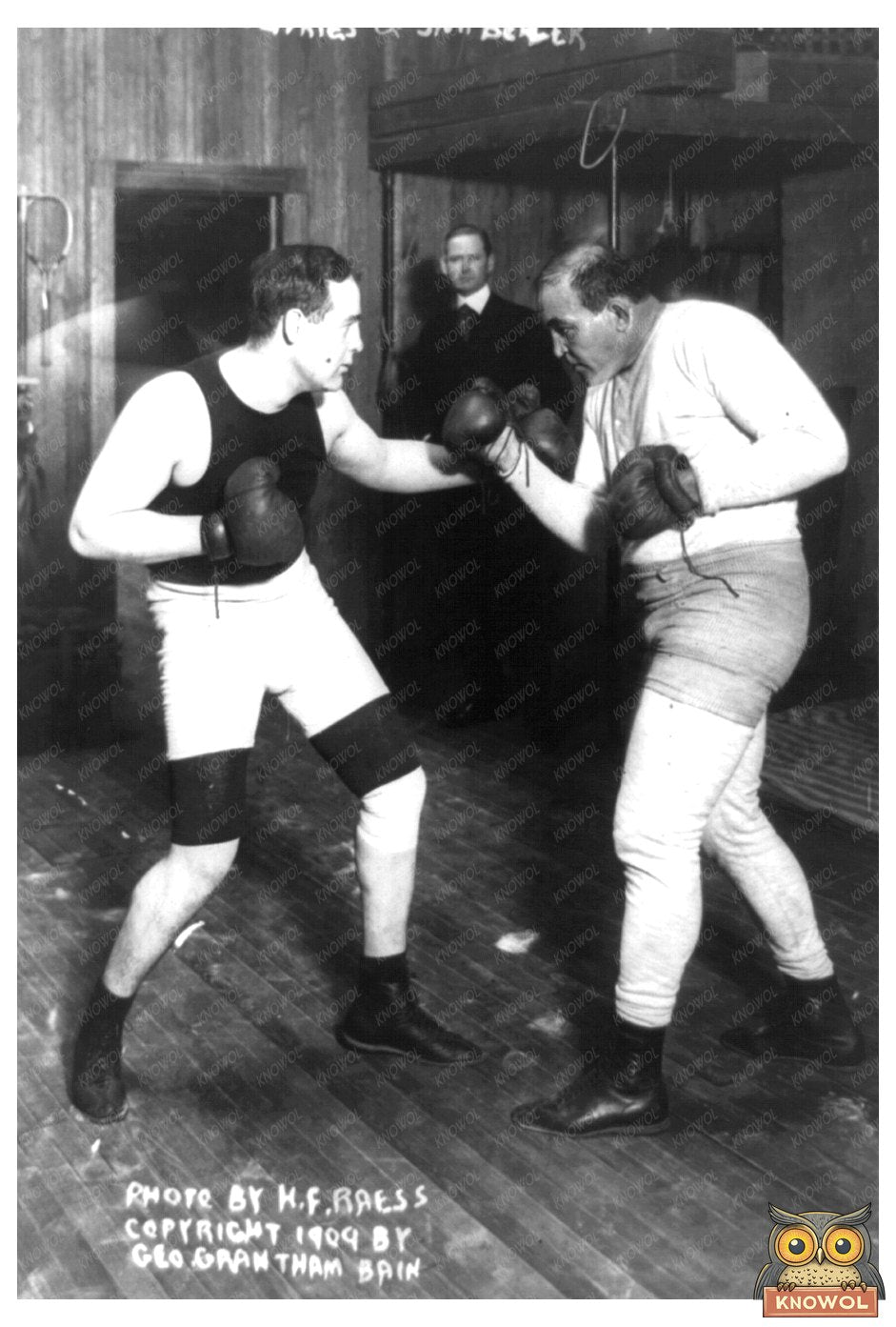Historic 1909 Sparring Match: Jeffries vs. Berger