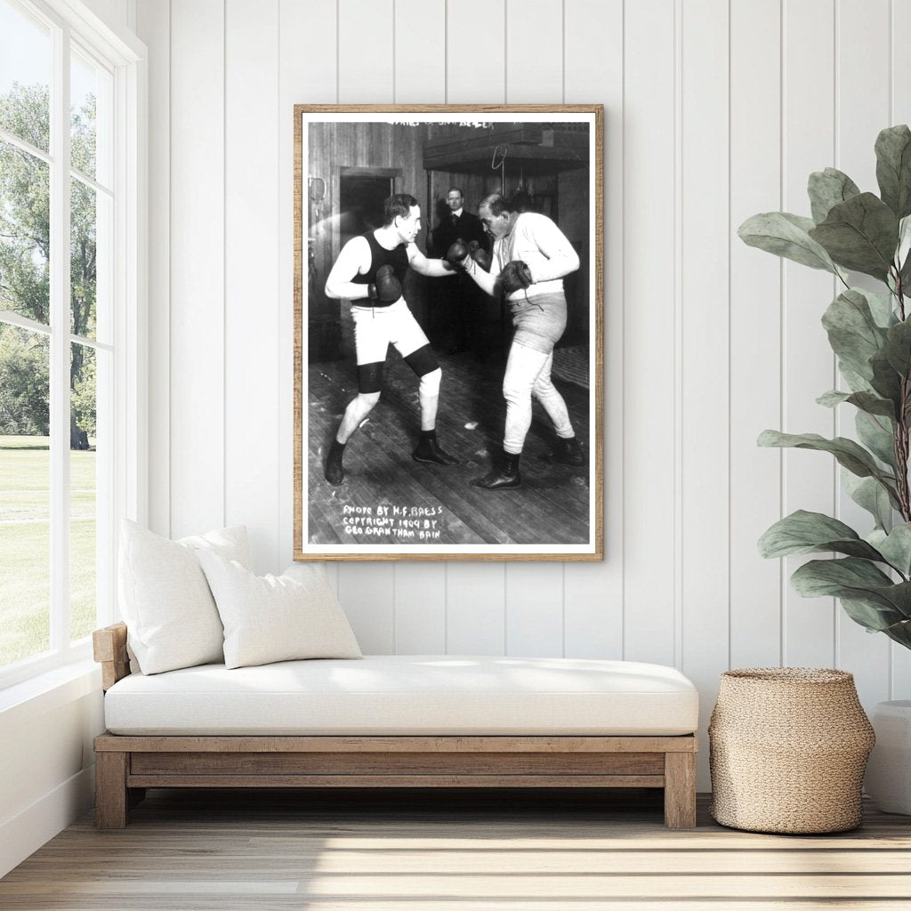 Historic 1909 Sparring Match: Jeffries vs. Berger
