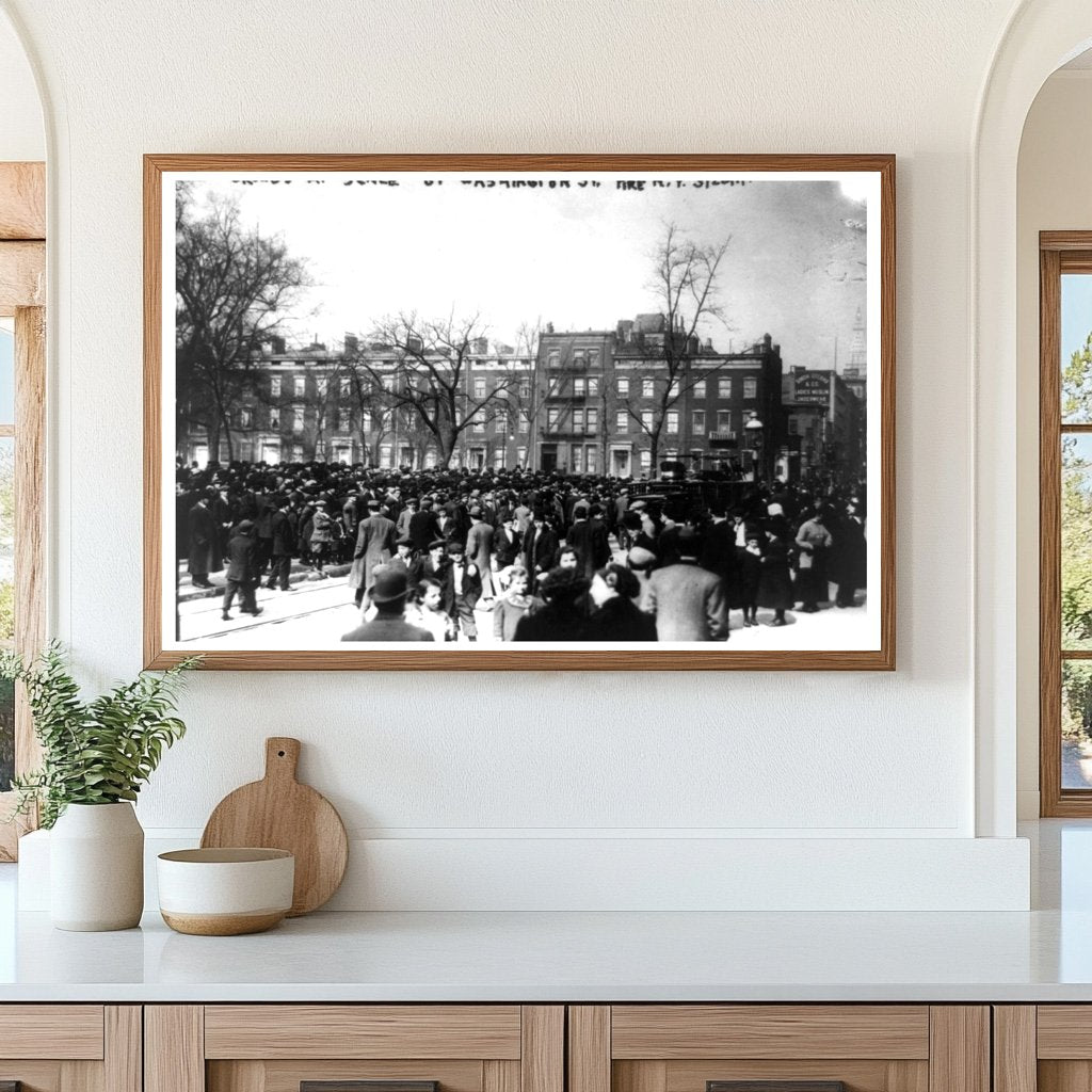 Triangle Shirtwaist Fire: A Crowd Gathers, 1911