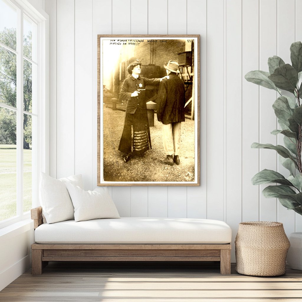 1909 Woman Officer in Action: Historic Arrest Scene