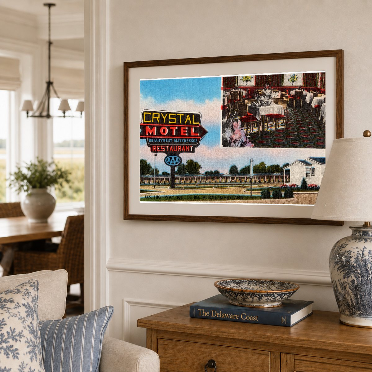 Crystal Motel & Restaurant, U. S. Highway 301... Bel Alton, Maryland — Vintage Maryland Postcard