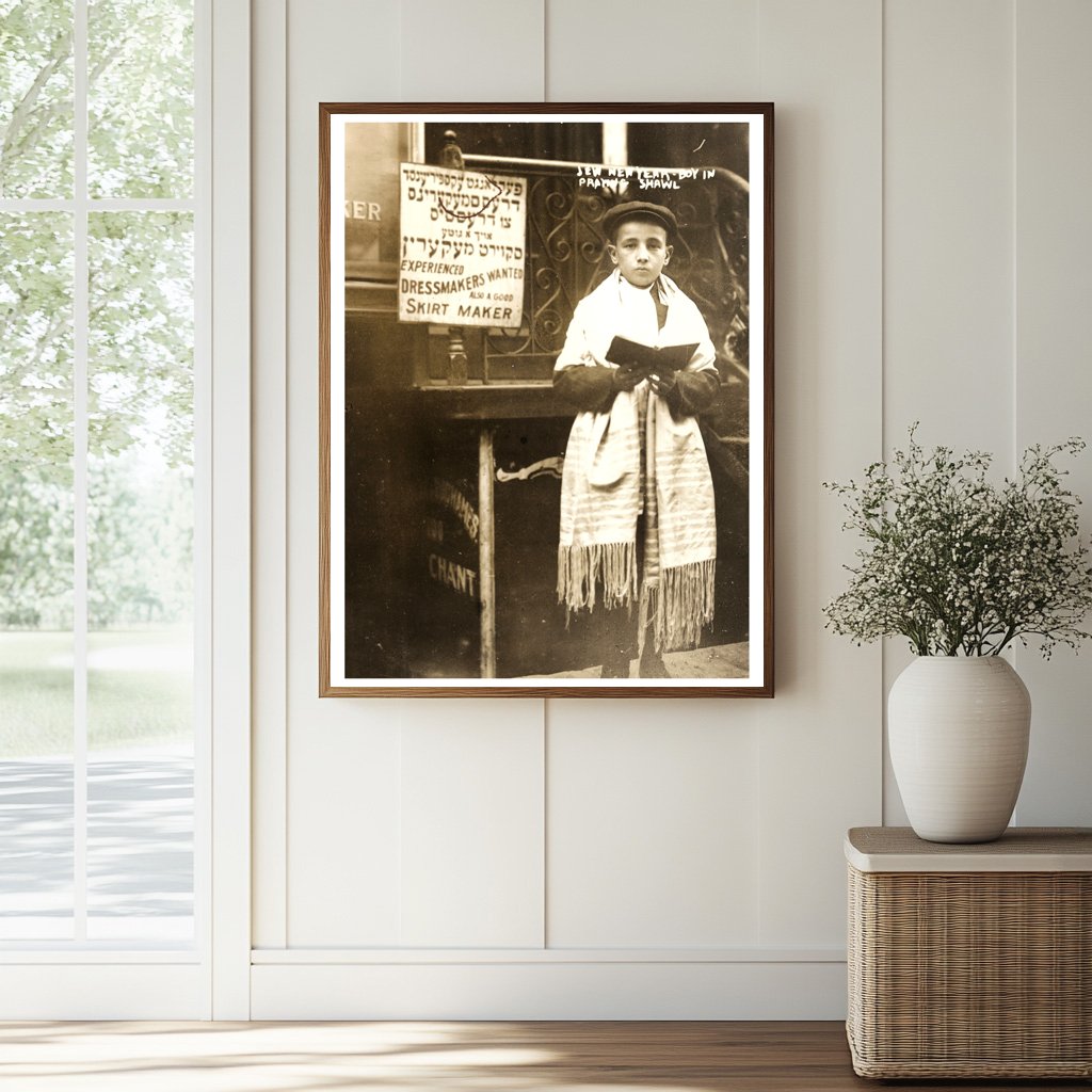 1911 Jewish Boy in Tallit at New York Celebration