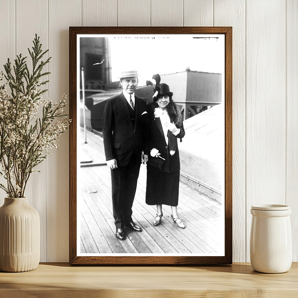 Elegant 1928 Portrait of a Notable Political Couple
