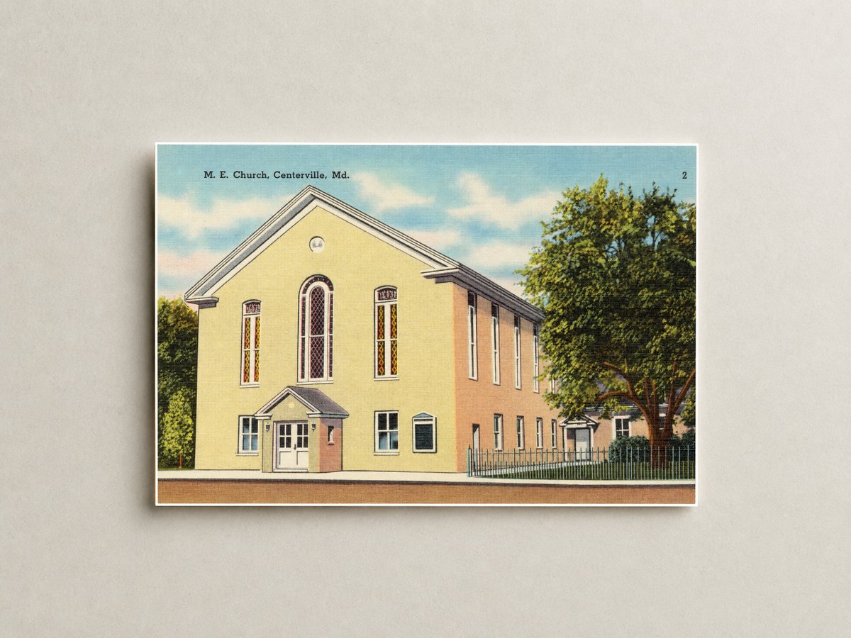 M. E. Church, Centerville, MD — Vintage Maryland Postcard