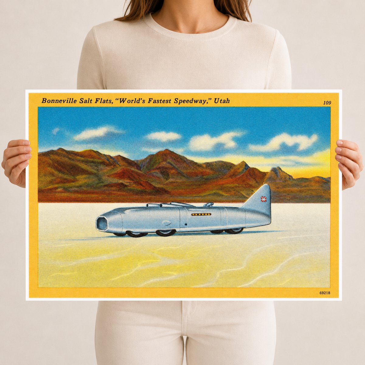 Bonneville Salt Flats, UT: Bonneville Salt Flats, "World's fastest speedway." Utah