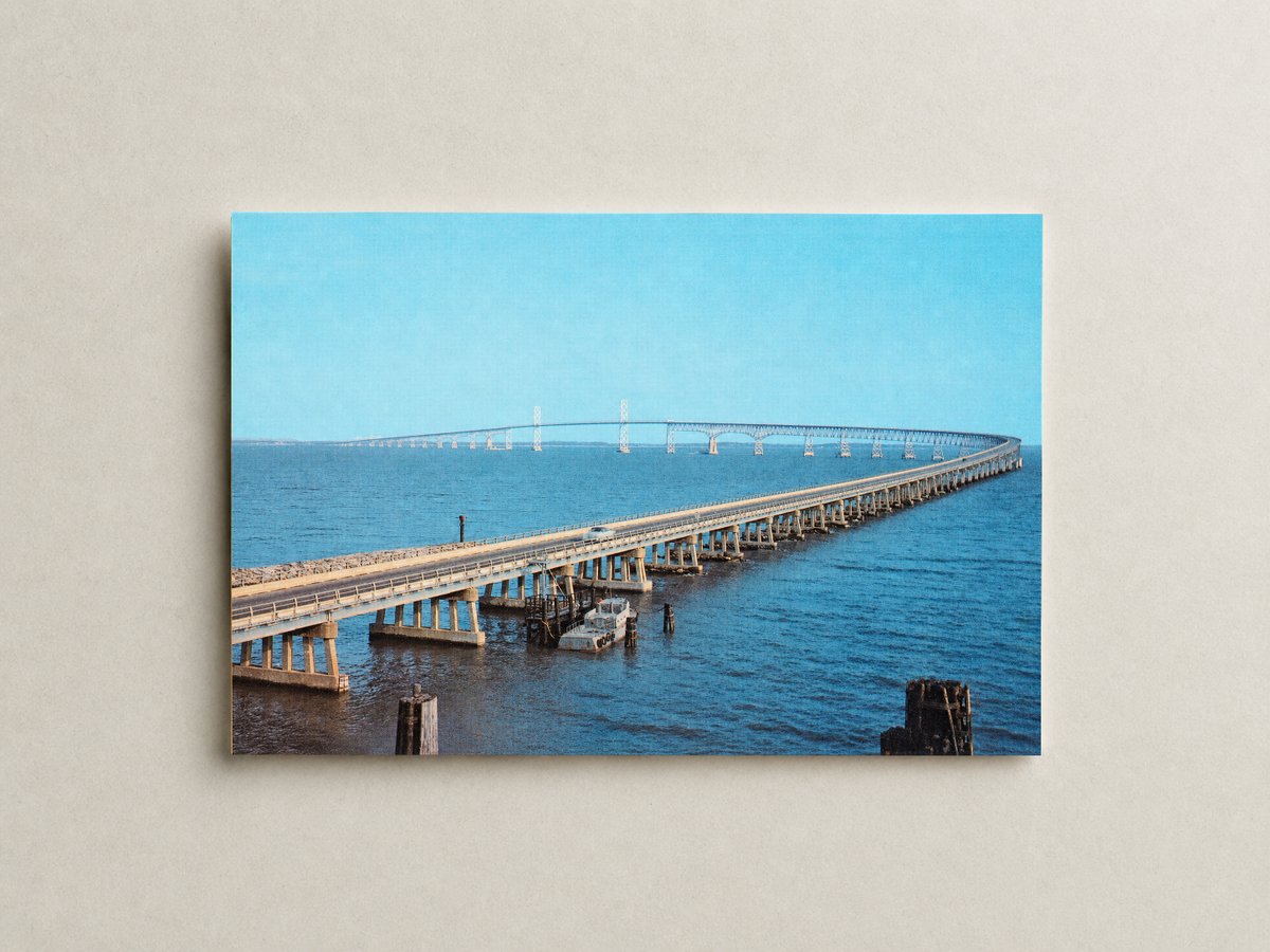 Chesapeake Bay Bridge — Vintage Maryland Postcard