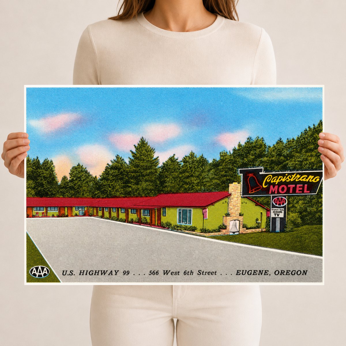 Eugene, OR: Capistrano Motel, U.S. Highway 99... 566 West 6th Street... Eugene
