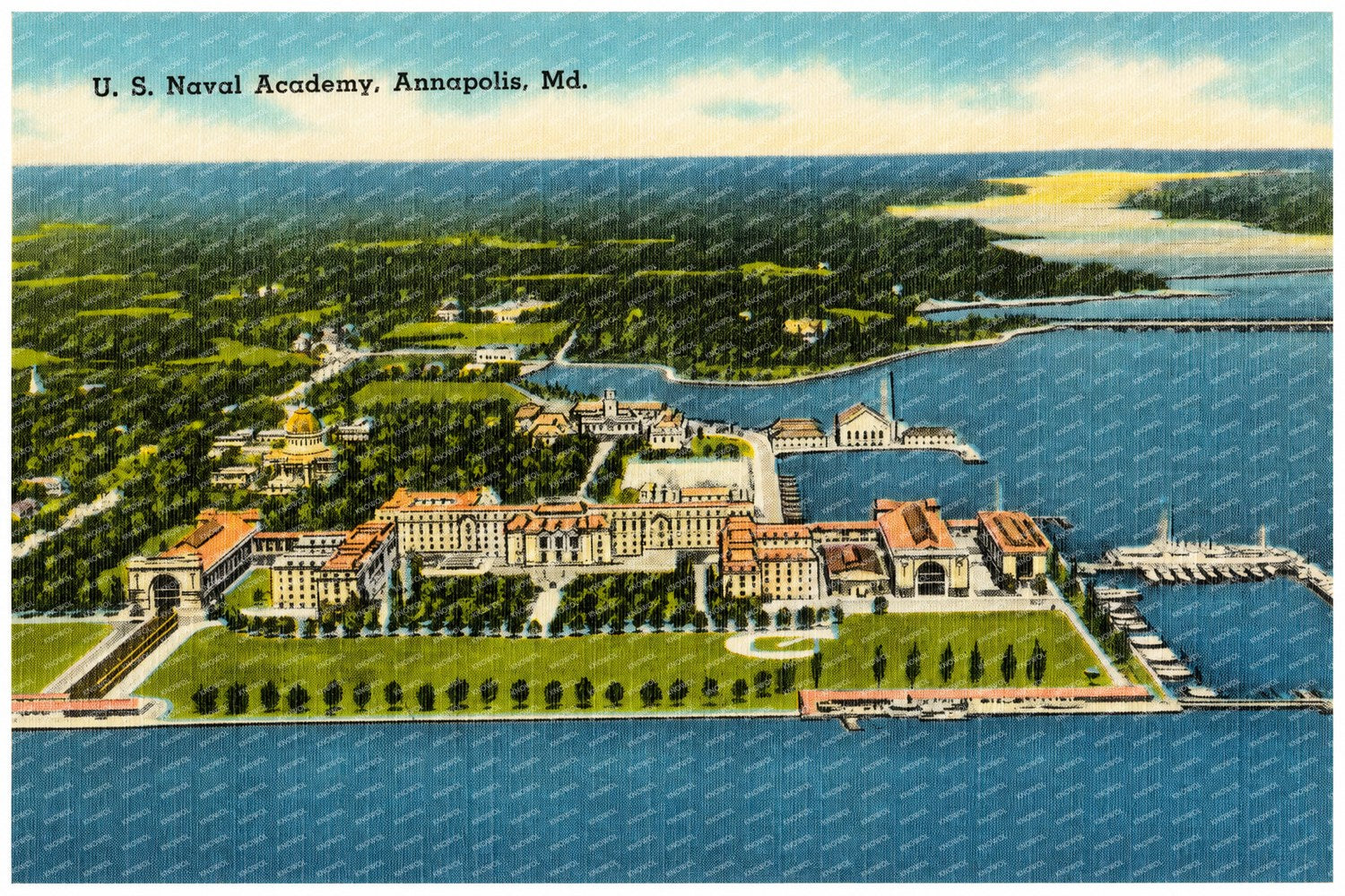 U. S. Naval Academy, Annapolis, MD — Vintage Maryland Postcard