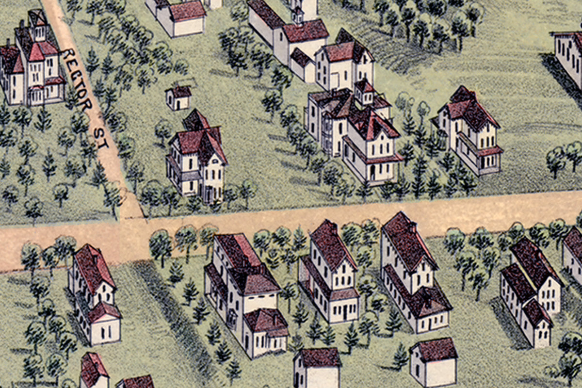 1879 Bethel Connecticut Map | Historic Bird’s-Eye View