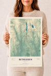 Map of Bethlehem, Connecticut, 12 x 18 inch unframed archival matte print