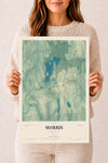 Map of Morris, Connecticut, 12 x 18 inch unframed archival matte print