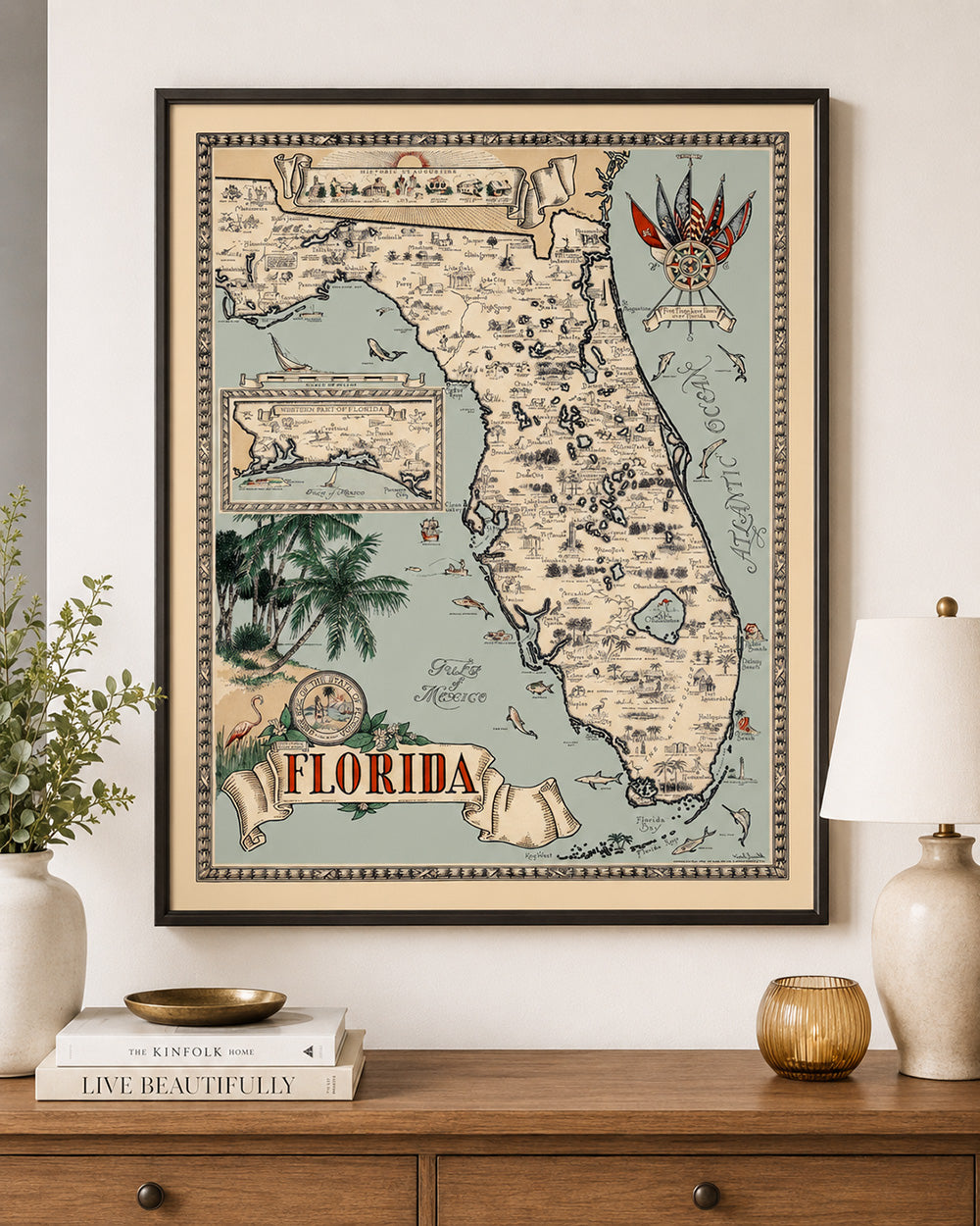 Pictorial Map of Florida (1953)