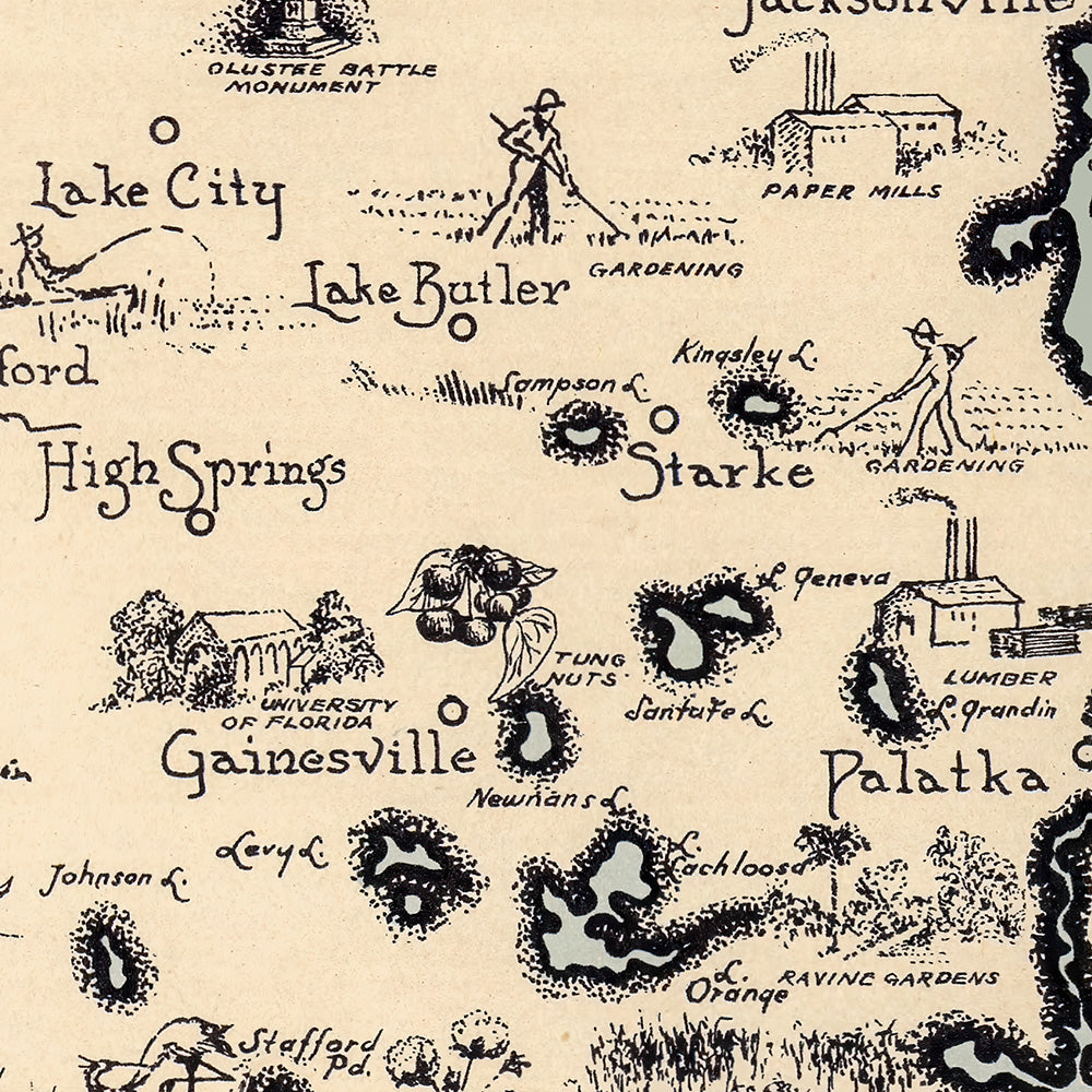 Pictorial Map of Florida (1953)