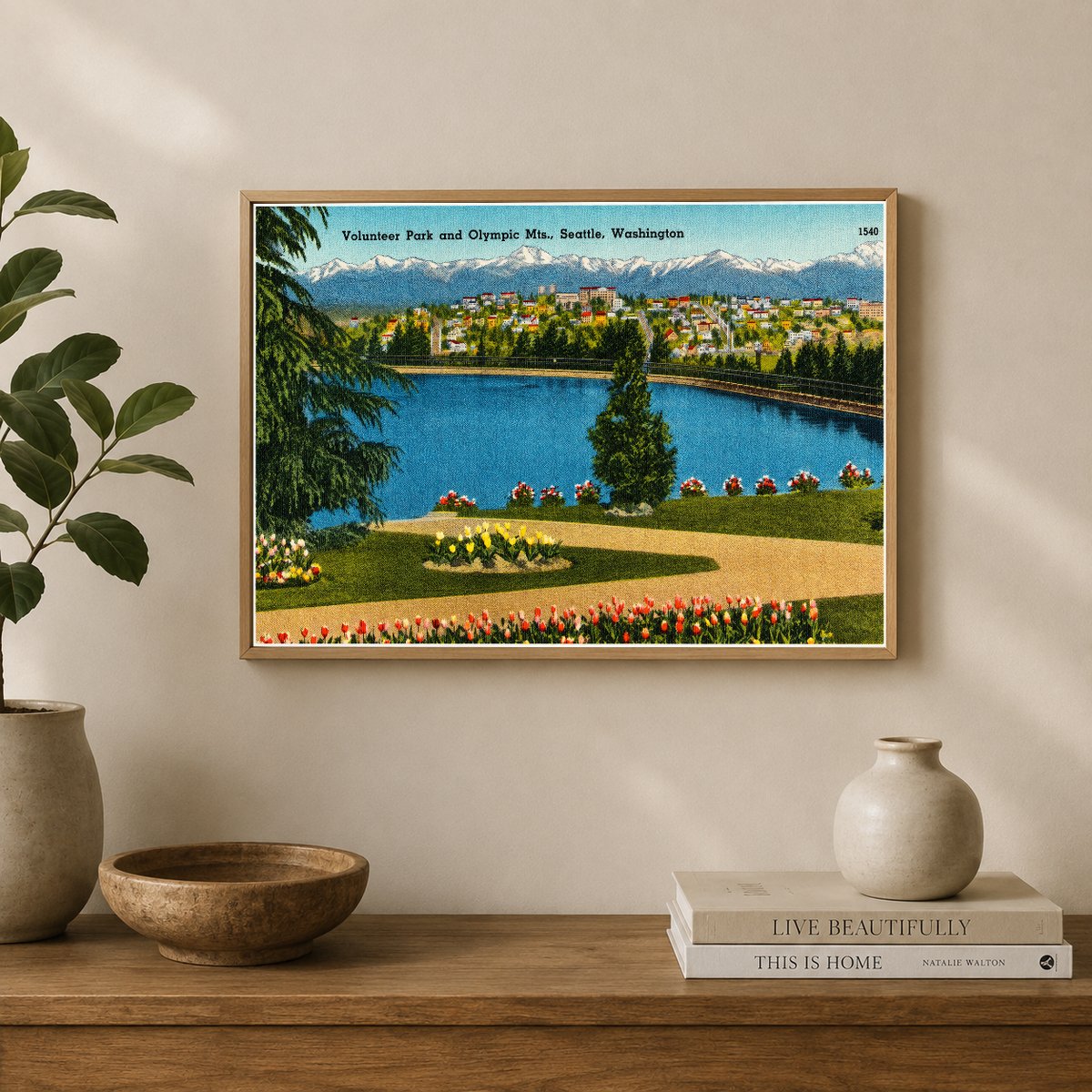 Seattle, WA: Volunteer Park and Olympic Mts.