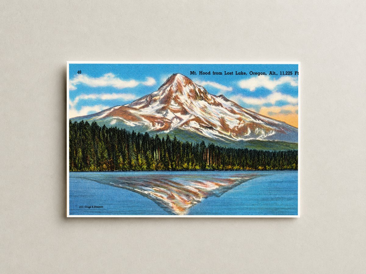 Hood, Mount, OR: Mt. Hood from Lost Lake, Oregon, alt., 11,225 ft.