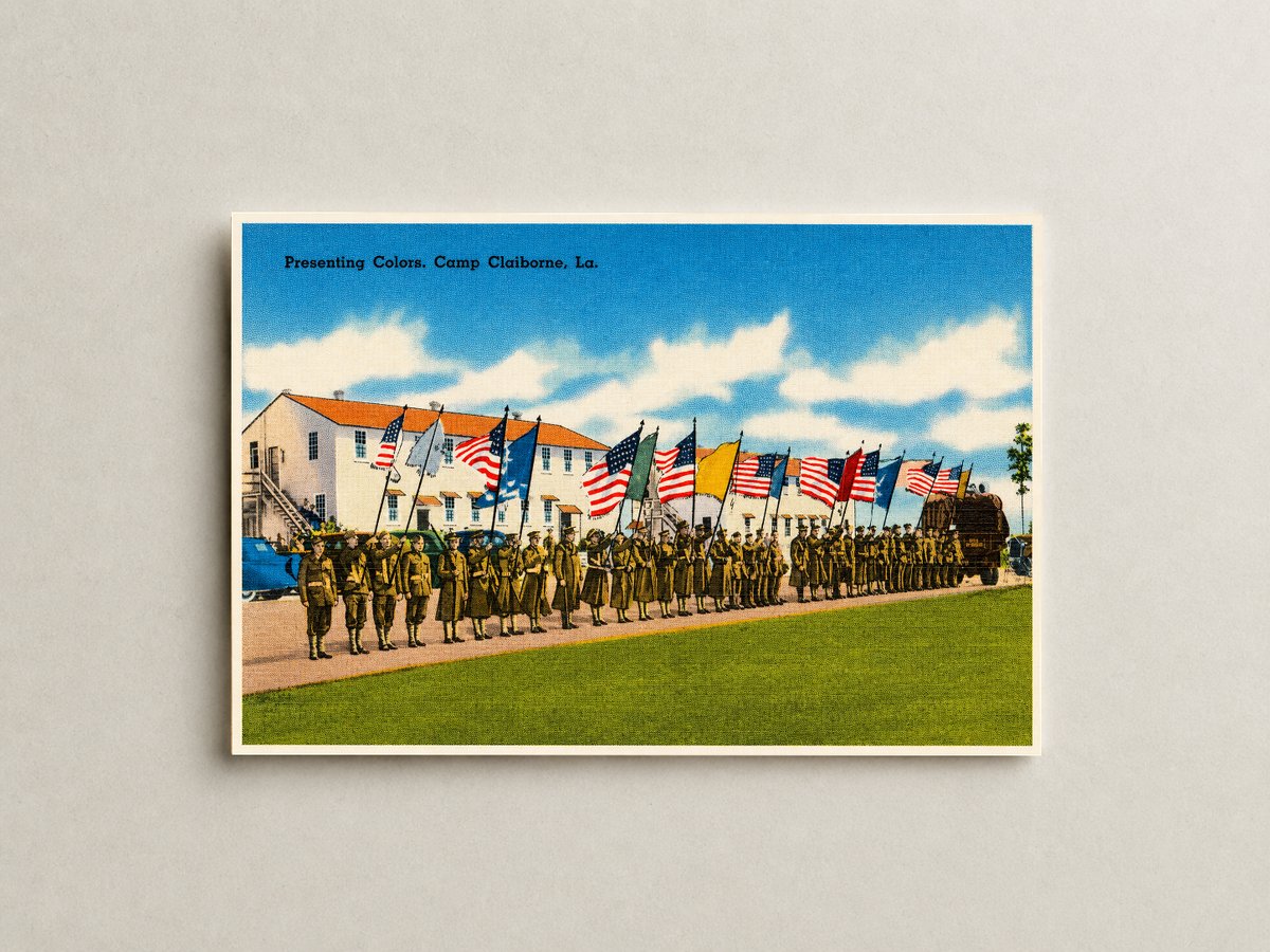Forest Hill, LA: Presenting colors, Camp Claiborne