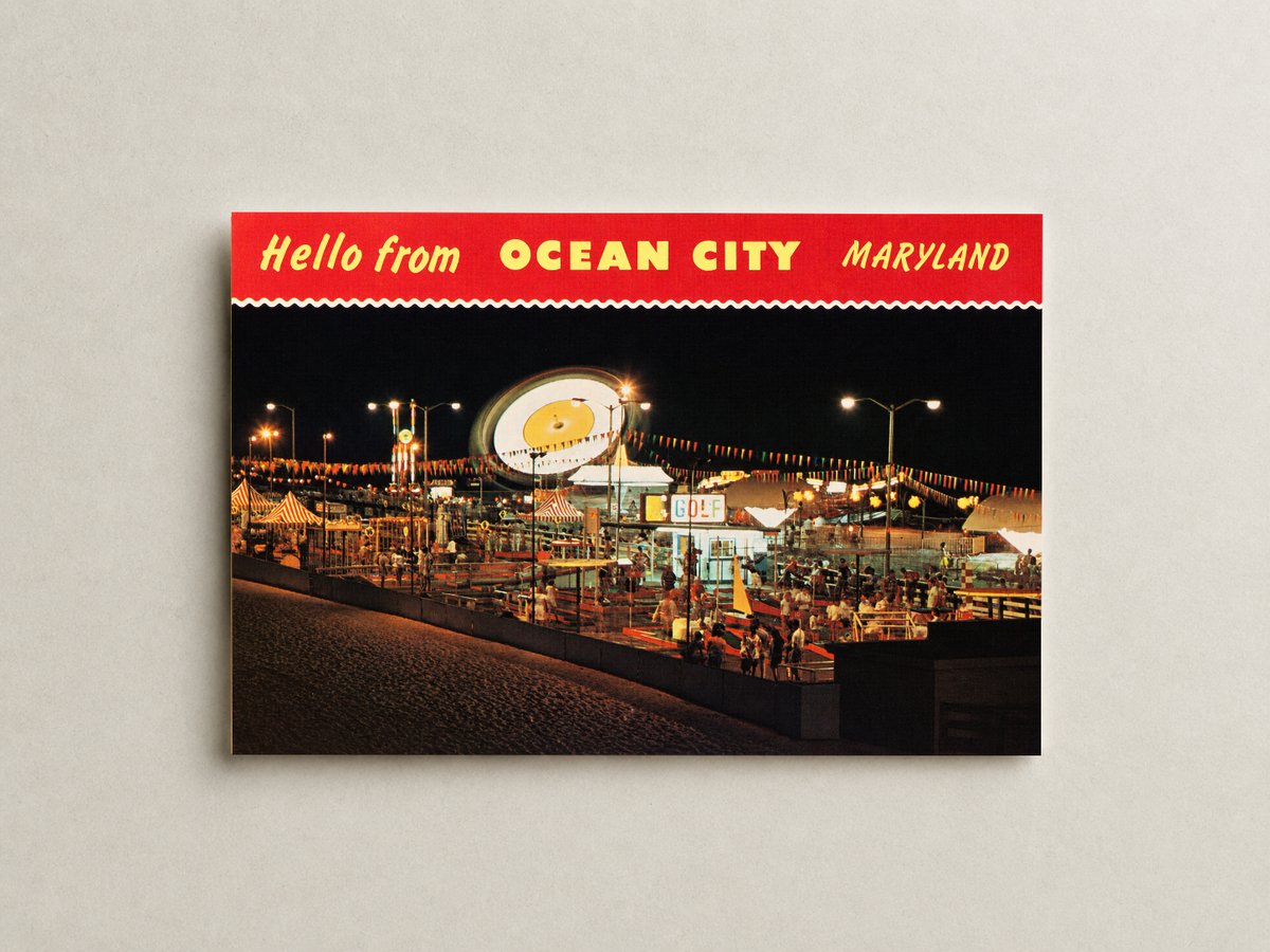 Hello from Ocean City Maryland — Vintage Maryland Postcard