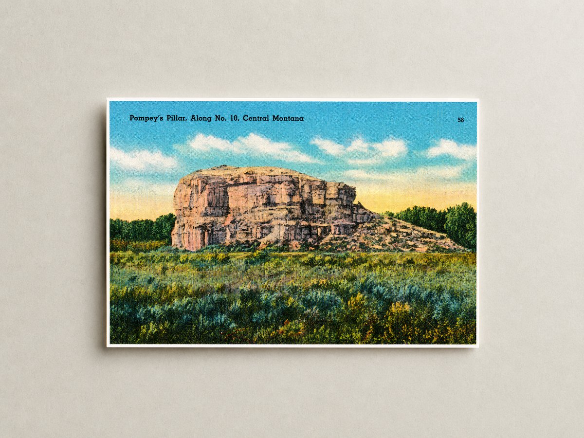 Pompeys Pillar, MT: Pompey's Pillar, along No. 10, Central Montana