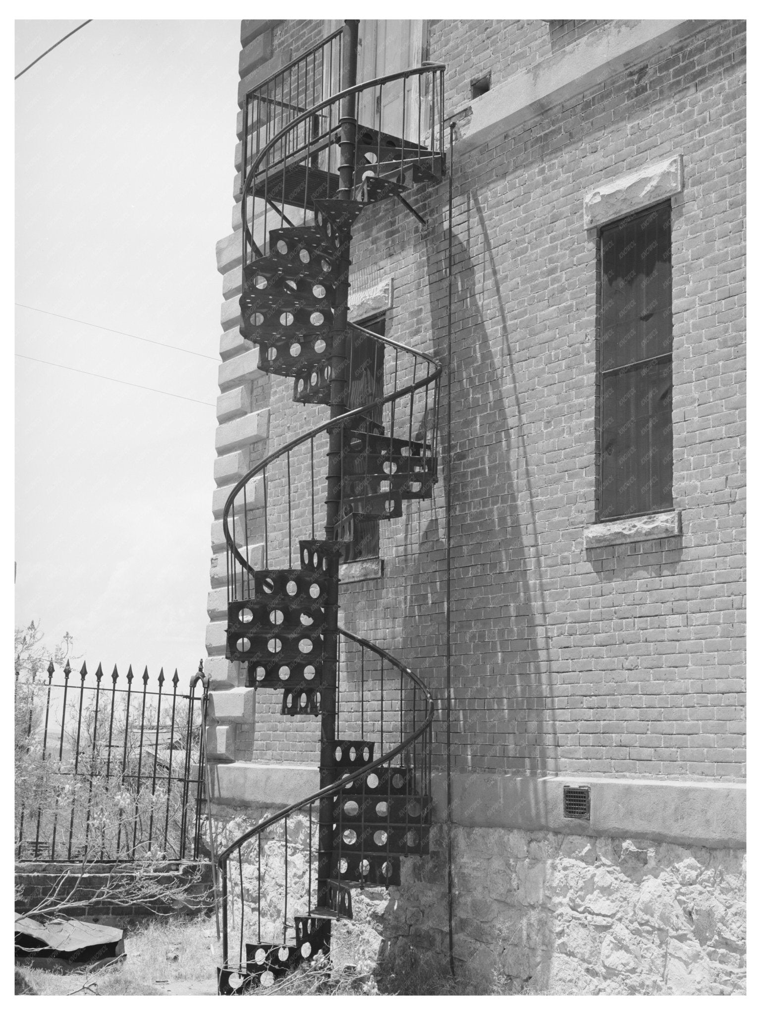 Abandoned Courthouse Fire Escape Tombstone Arizona 1940 - Available at KNOWOL