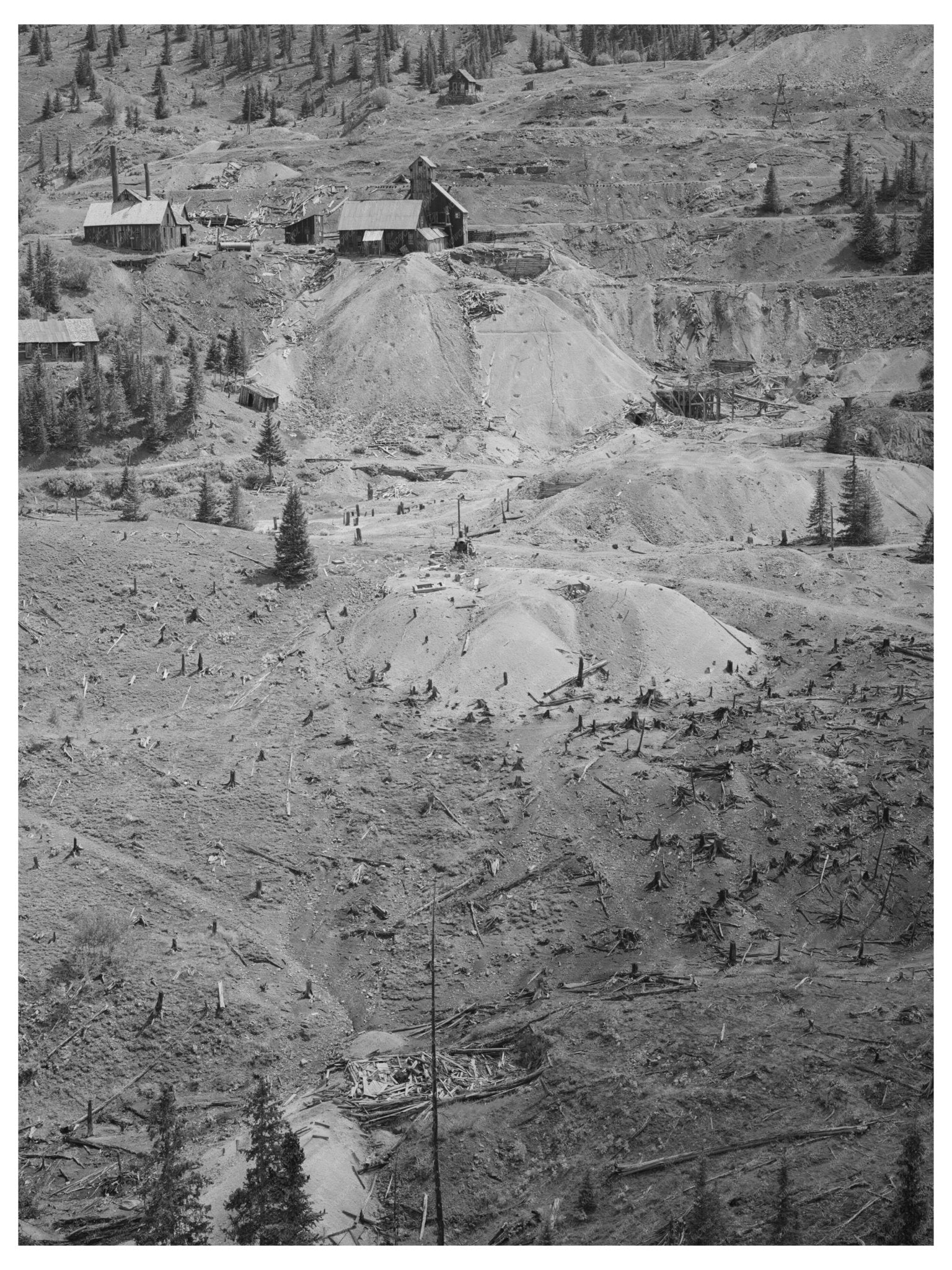 Abandoned Gold Mine and Mill San Juan County Colorado 1940 - Available at KNOWOL