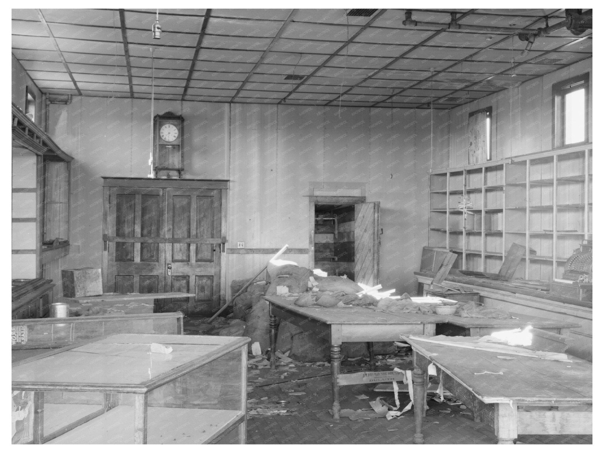 Abandoned Store Interior in Babbitt Minnesota 1937 - Available at KNOWOL