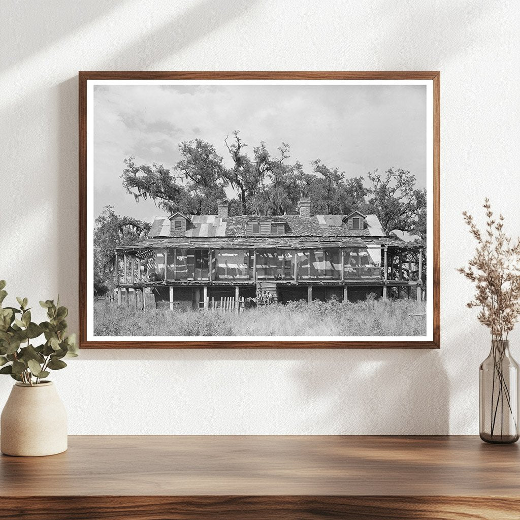 Abandoned Trepagnier Plantation House Louisiana 1944 - Available at KNOWOL