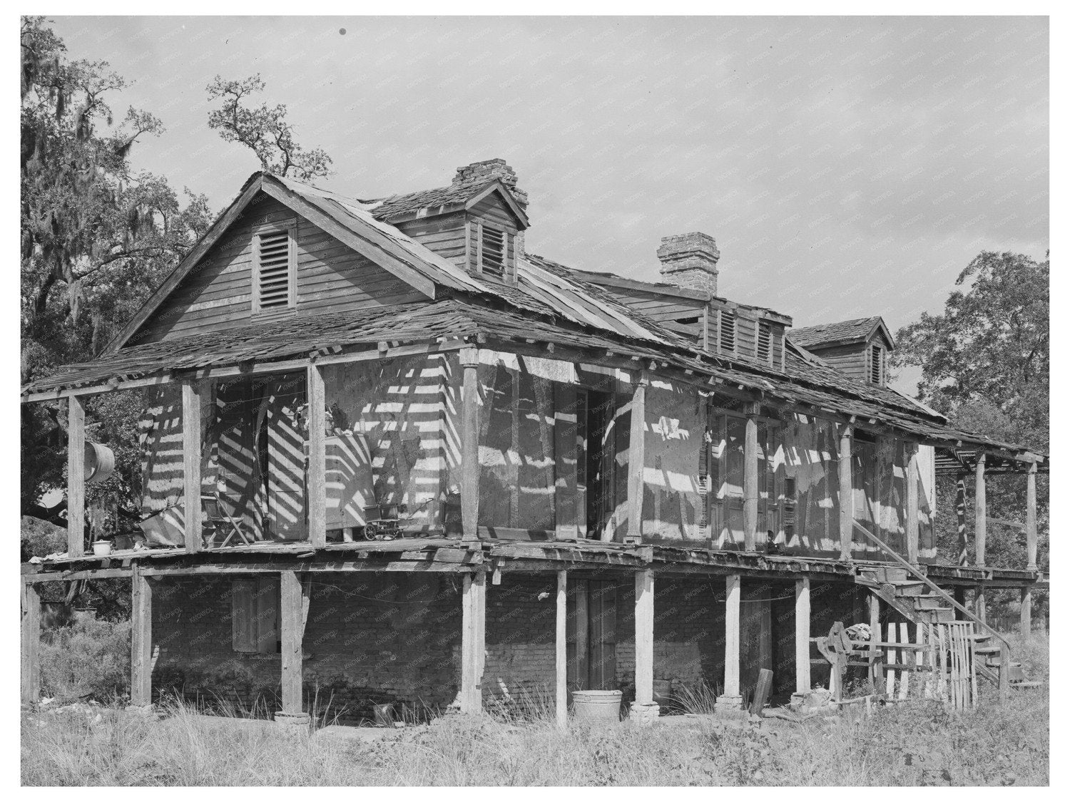 Abandoned Trepagnier Plantation House Saint Charles Parish 1938 - Available at KNOWOL