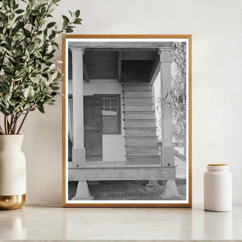 Acadian House with Stairway Breaux Bridge Louisiana 1938 - Available at KNOWOL