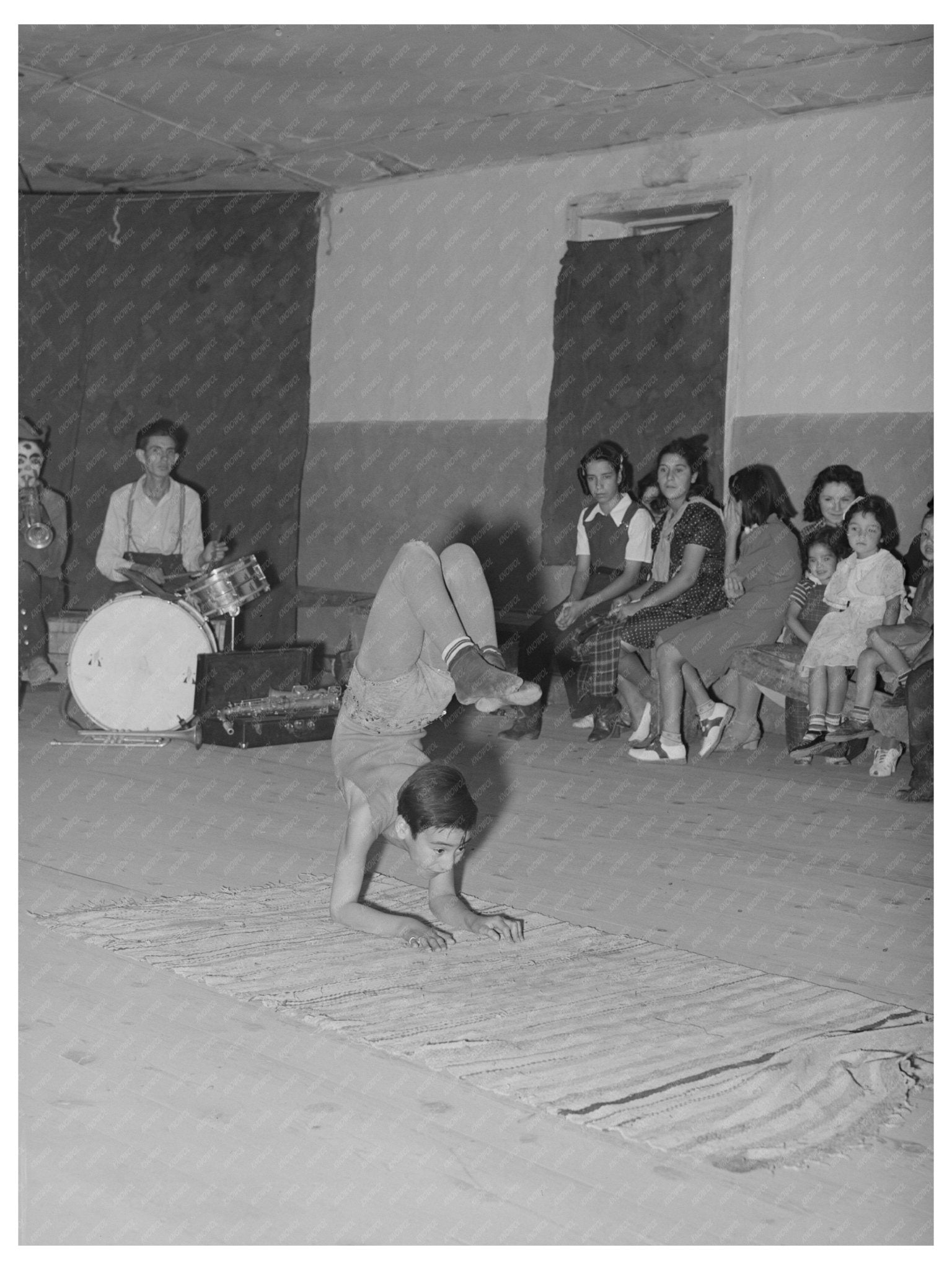 Acrobat at Spanish - American Show in Penasco 1940 - Available at KNOWOL