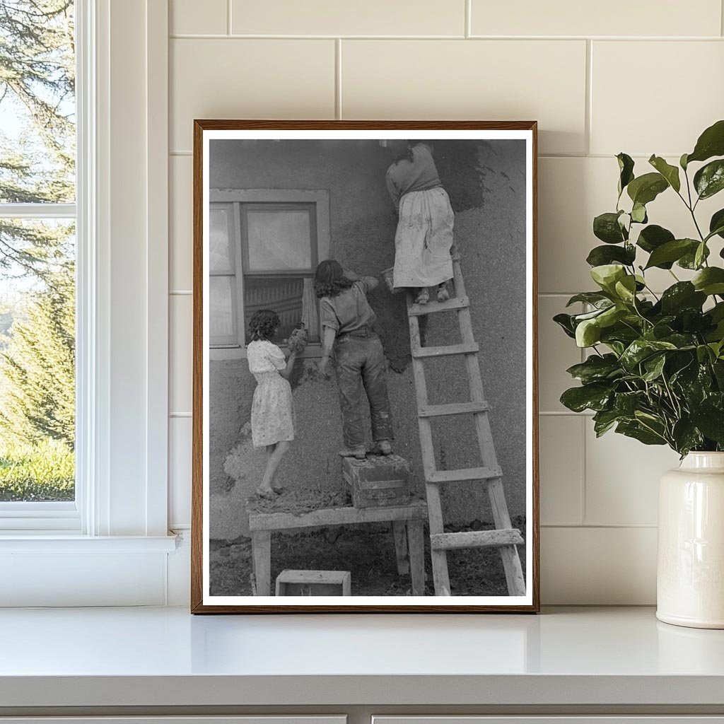 Adobe House in Chamisal New Mexico July 1944 - Available at KNOWOL