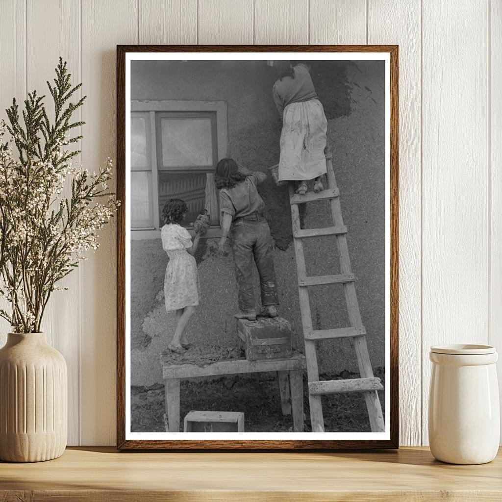 Adobe House in Chamisal New Mexico July 1944 - Available at KNOWOL